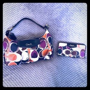 Coach purse and matching wallet